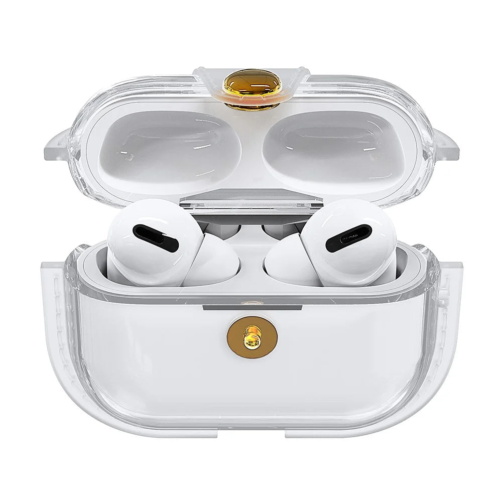For AirPods Pro 3 Case Magnetic Crystal TPU Earphone Protective Cover - Transparent - 2