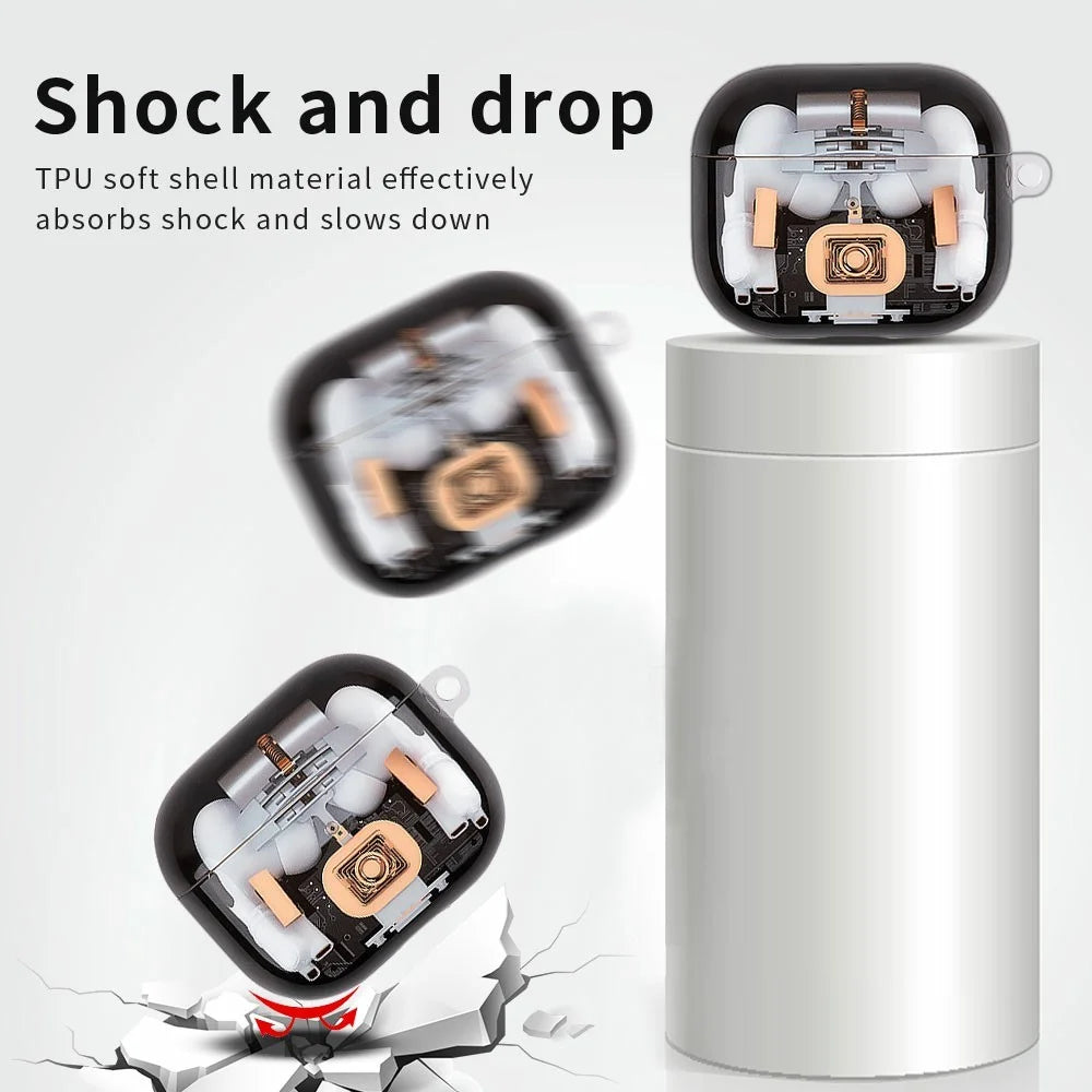 For AirPods Pro 3 Earphone Case Mechanical Structure TPU Drop-Proof Protective Cover - 4