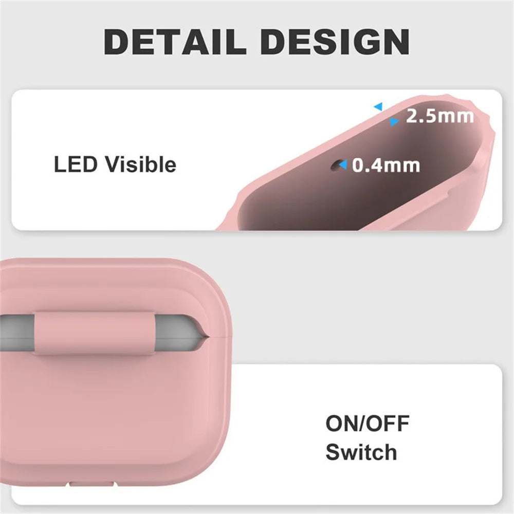 For AirPods Pro 3 Silicone Protective Case Anti Slip Earphone Protective Cover with Keychain - Mint Green - 6