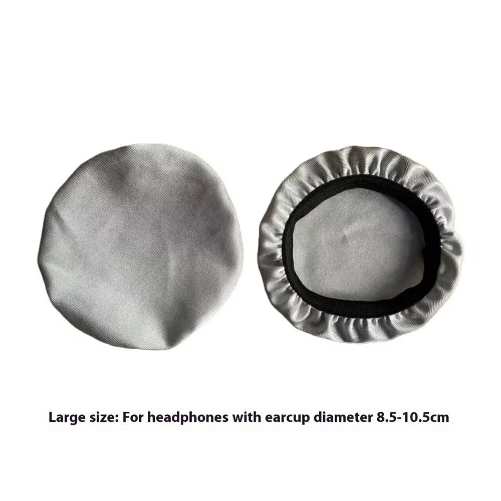 1Pair Headphone Ear Pads Dust Cover Stretchable Protective Cover for Over-Ear Headset Earpads - Grey / S - 2