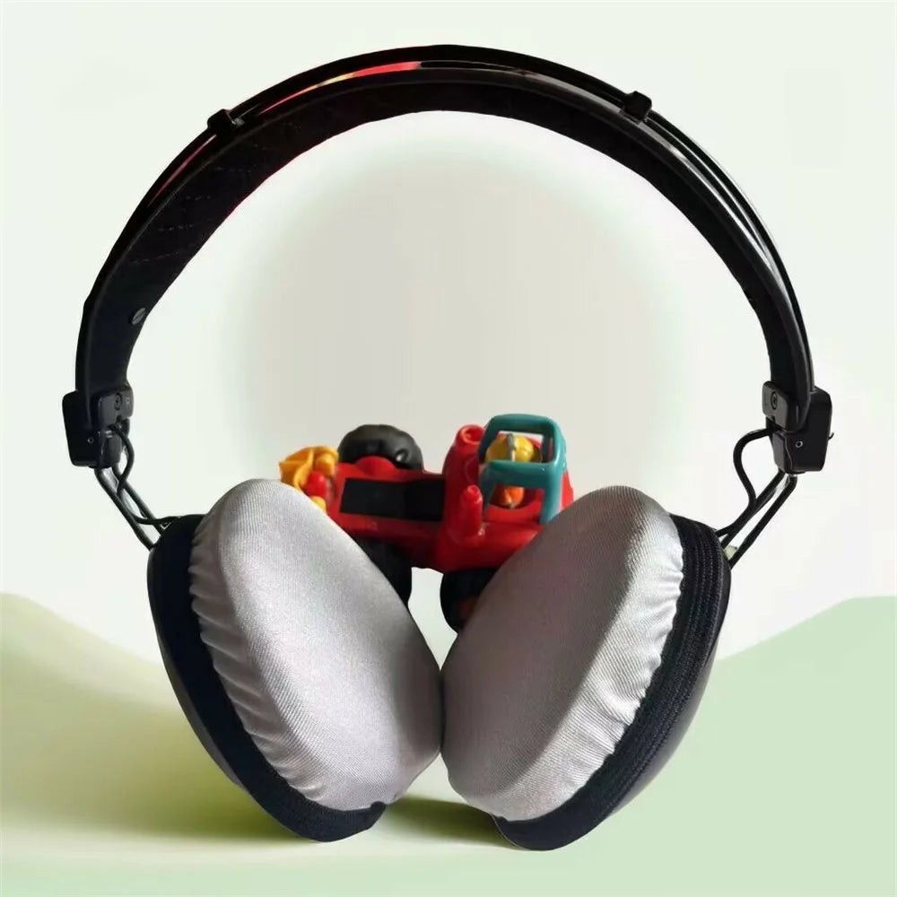 1Pair Headphone Ear Pads Dust Cover Stretchable Protective Cover for Over-Ear Headset Earpads - Grey / S - 7