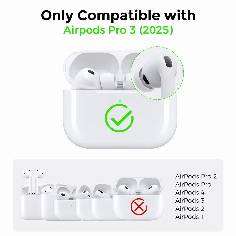 AHASTYLE WG183 For AirPods Pro 3 Case Game Console Design Split Silicone Earphone Cover with Carabiner - Pink - 2