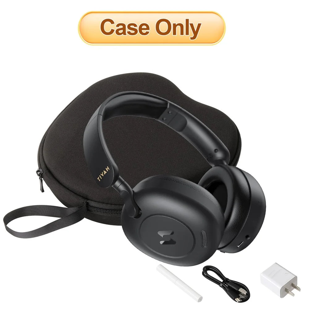 For HAVIT H655BT Headphone Case EVA Hard Shell Storage Bag With Cleaning Pen Set - Black - 6