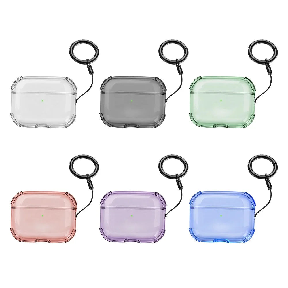 Bulk Purchasing For AirPods Pro 2 Case Ultra Thin Matte TPU Earbuds Protective Cover with Strap Ring - Purple - 5