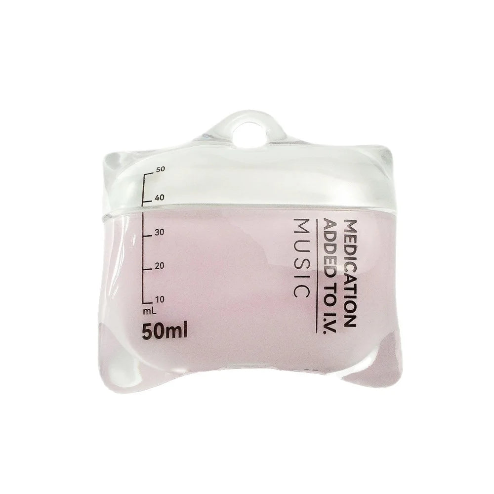 S!GN For Apple AirPods Pro Case Clear Liquid Silicone Drip Bag Earphone Cover with Lanyard  /  Stand  /  Charging Cable - Pink - 3