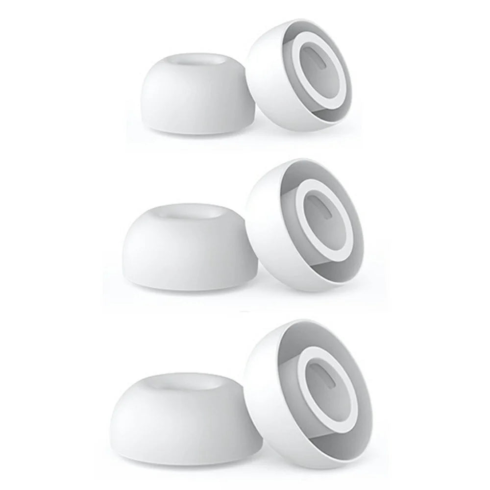 AHASTYLE WG187 3 Pair for AirPods Pro 3 Silicone Ear Tips Replacement Earphone Caps (Size S + Size M + Size L) - White - 1