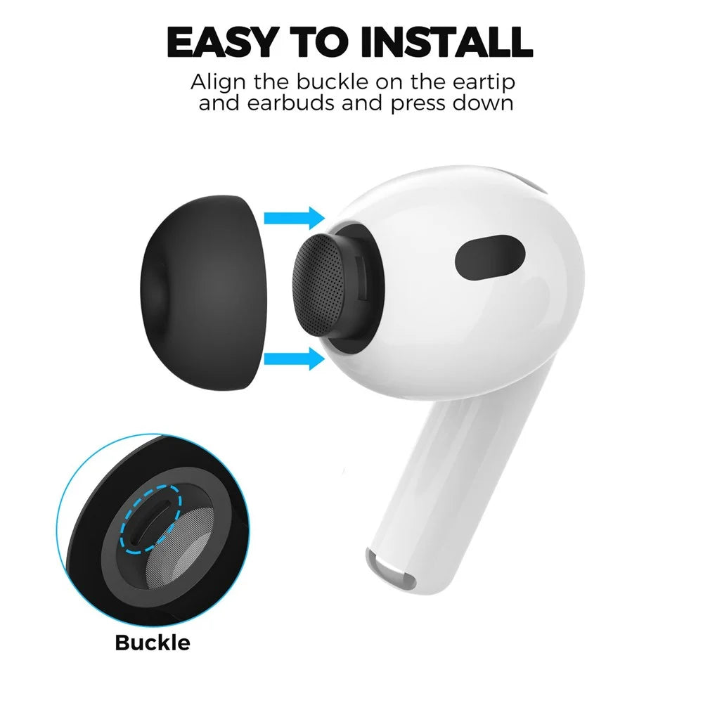 AHASTYLE WG187 3 Pair for AirPods Pro 3 Silicone Ear Tips Replacement Earphone Caps (Size S + Size M + Size L) - White - 5