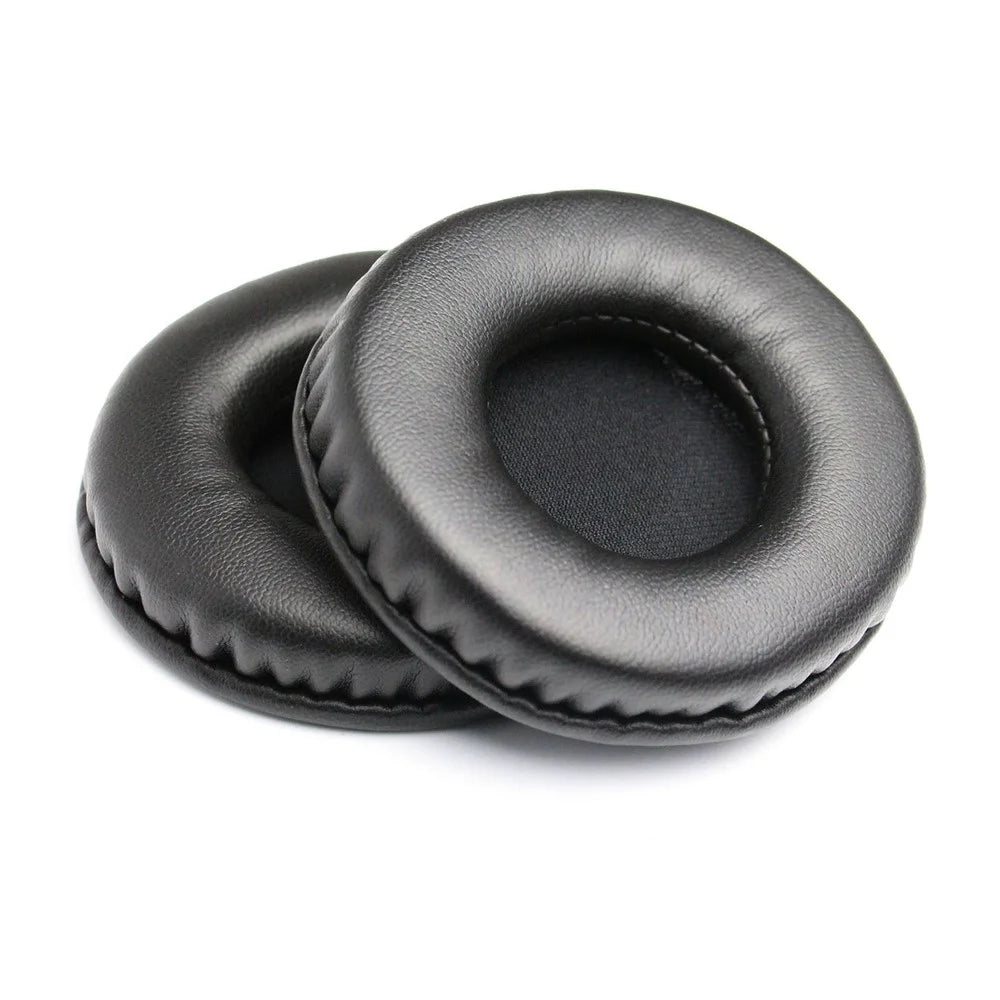 JZF-619 60mm Round Earpads for Audio-technica ATH-ES55 / ATH-SJ1 / Sony MDR-G45LP / MDR-G55LP / MDR-G410L Headphone Ear Cushions - Black - 1