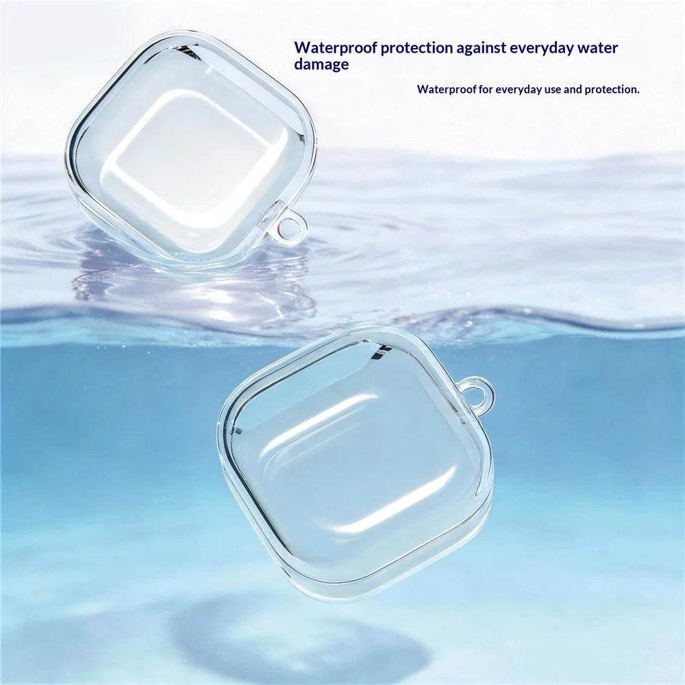 For Samsung Galaxy Buds4 / Buds4 Pro Case Earphone TPU Cover with Metal Hook / Cleaning Pen - Transparent - 5