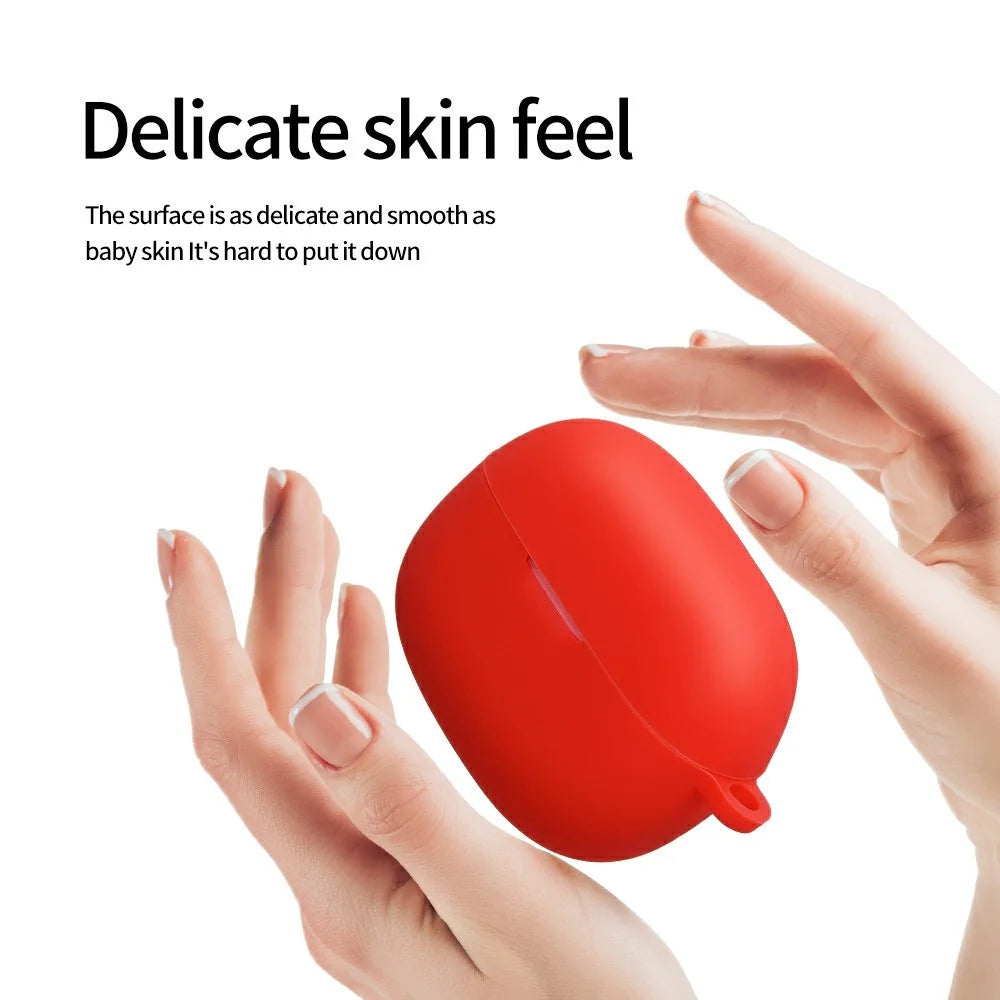 For Xiaomi Redmi Buds 8 Silicone Case Earphones Anti-scratch Protective Cover with Clip Hook - Blackish Green - 4