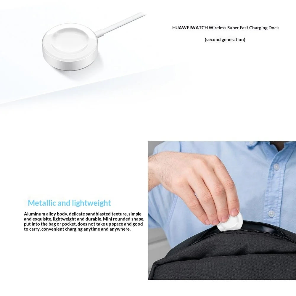 HUAWEI WATCH CW05 Wireless Super Fast Charging Dock (2nd Generation) for Huawei Watch 5  /  FIT 4  /  GT 6  /  Ultimate 2  /  GT Runner 2  /  Buds 2  /  GT 6 Pro  /  FIT 4 Pro USB-A Magnetic Charger (Chinese Version) - White - 4