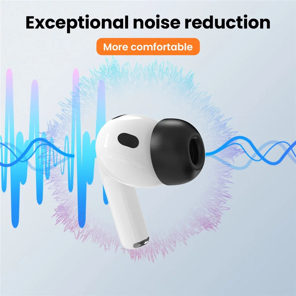 AHASTYLE WE38 3 Pairs Size L for AirPods Pro 3 Memory Foam Ear Tips Replacement Earbuds - Black - 2