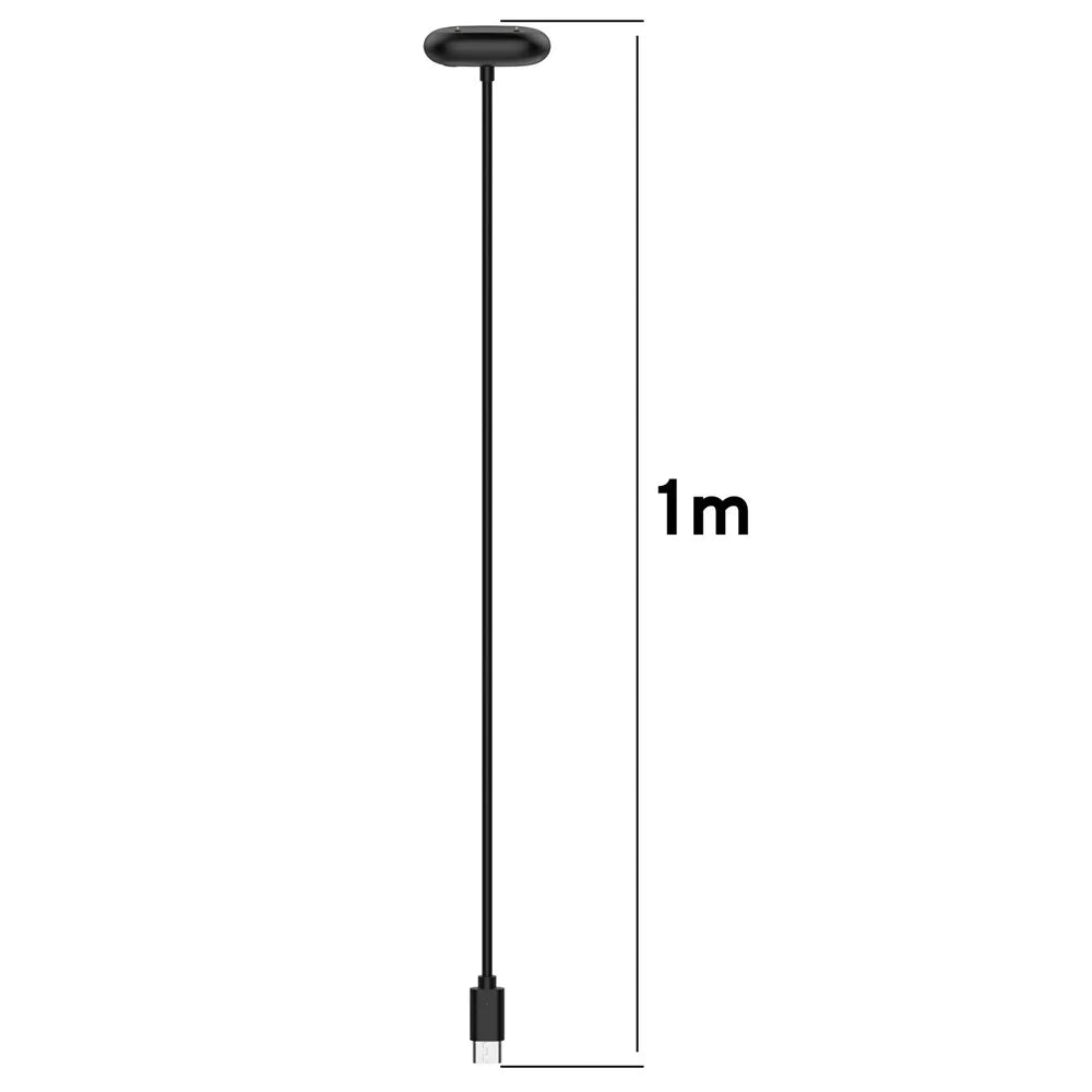 For Google Fitbit Air Magnetic Charging Cable 1m USB-A Watch Charger - Black - 6