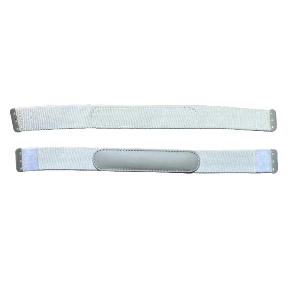 For Corsair HS80 RGB Wireless/USB Adjustable Magic Tape PU Leather + Nylon Replacement Headband Strap - Gray - 2