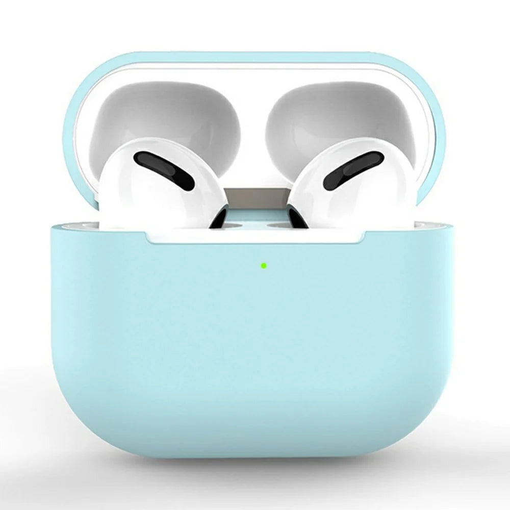 For AirPods 3 Silicone Case Shockproof Precise Cutouts Earphone Protective Cover - Baby Blue - 1