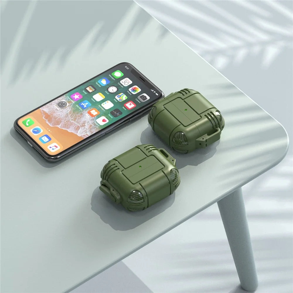 Fashionable Textured Cover Shell Flexible TPU Protective Cover Case for Apple AirPods 3 - Green - 4
