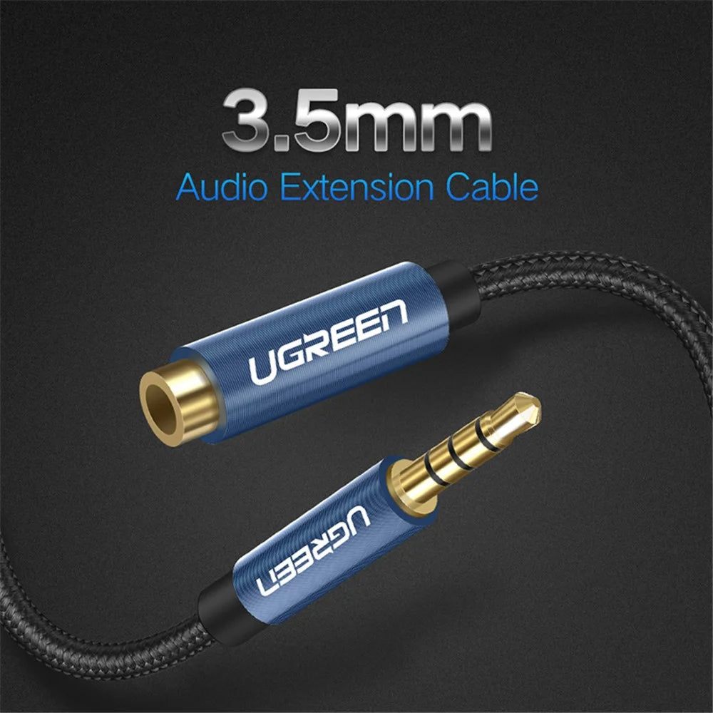 UGREEN 5m 3.5mm Male to Female Audio Extension Cable for Phone Tablet PC Headphone AUX Cord - 2