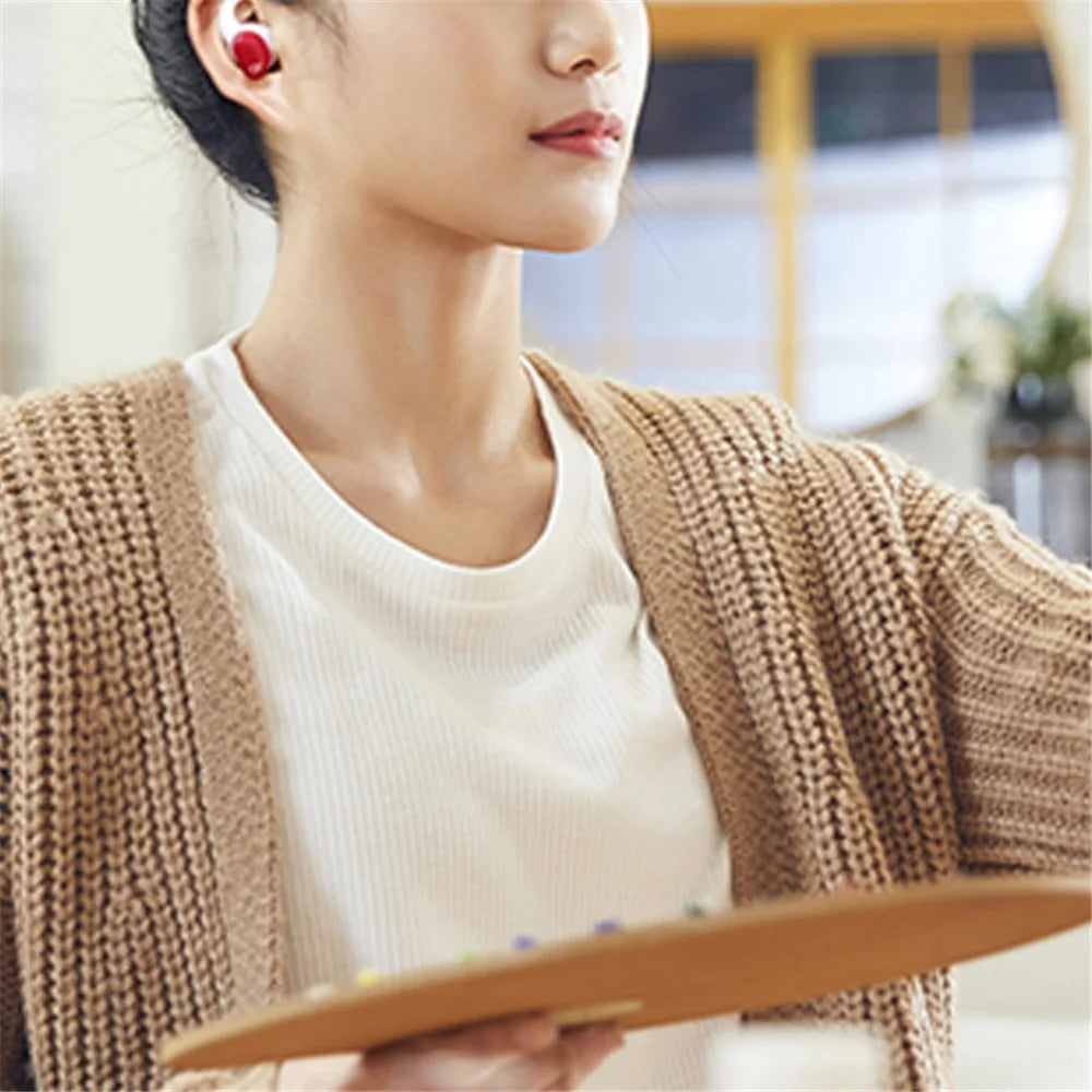 For Beats Studio Buds Earphones Anti Slip Silicone Ear Hooks Cases + Earbuds Soft Ear Tips - White - 4
