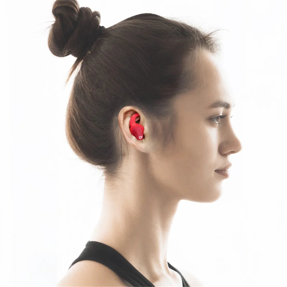For Beats Studio Buds Earphones Anti Slip Silicone Ear Hooks Cases + Earbuds Soft Ear Tips - White - 5