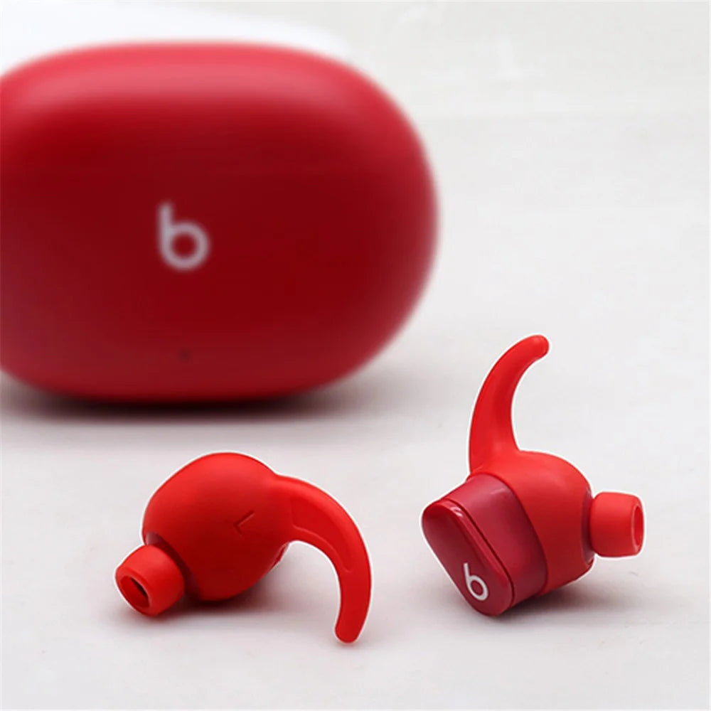 For Beats Studio Buds Earphones Anti Slip Silicone Ear Hooks Cases + Earbuds Soft Ear Tips - White - 7