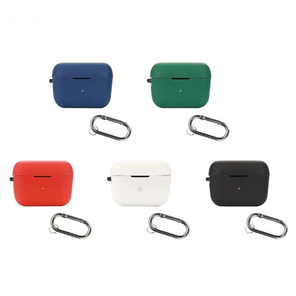 For Sennheiser CX200TW1-SPORT Silicone Cover Bluetooth-compatible TWS Earphone Protective Sleeve Case with Anti-lost Buckle - Dark Blue - 2