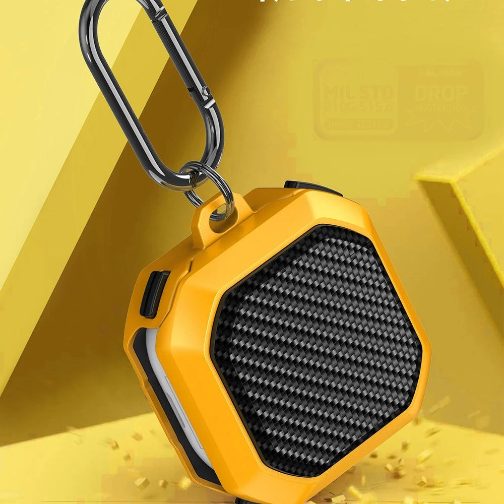 For Samsung Buds Live / Buds2 / Buds 2 Pro  / Buds Pro Anti-Drop Case Thunder Carbon Fibre Texture Earbuds Charging Case Cover Soft TPU+PC Protector - Yellow - 4