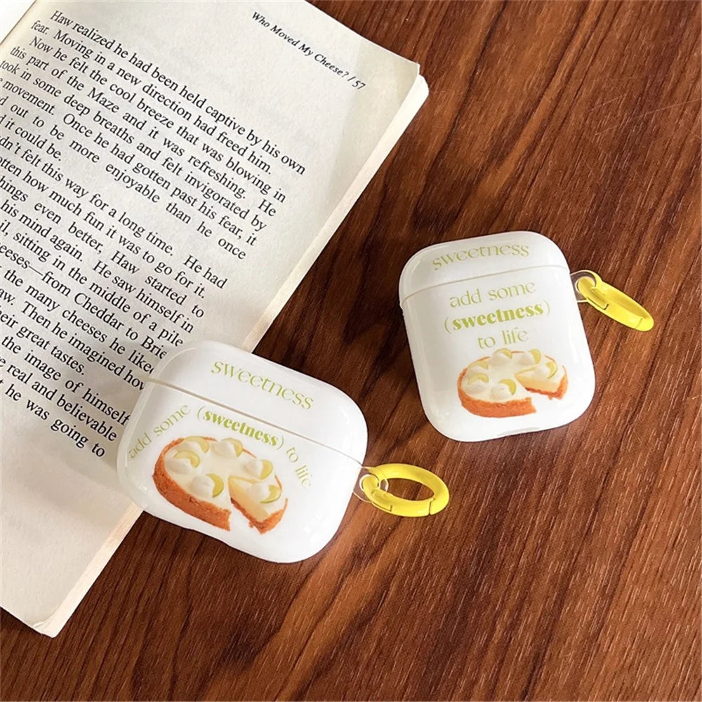 For Apple AirPods Pro Scratch Resistant Case Fruit Cake IMD + TPU Headphone Cover with Buckle - 2