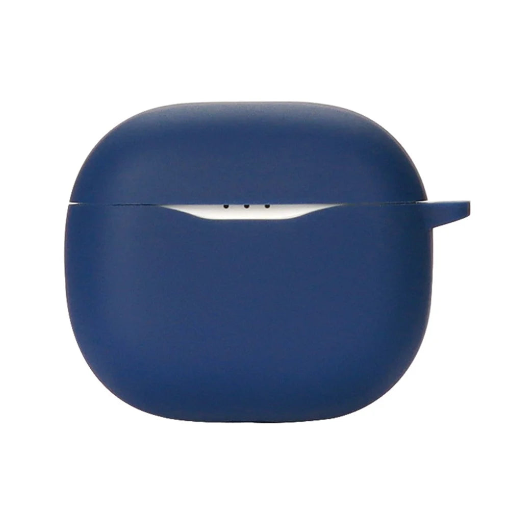 For JBL TUNE120 / 125TWS Silicone Cover Bluetooth-compatible TWS Earphone Protective Sleeve Case with Anti-lost Buckle - Dark Blue - 1