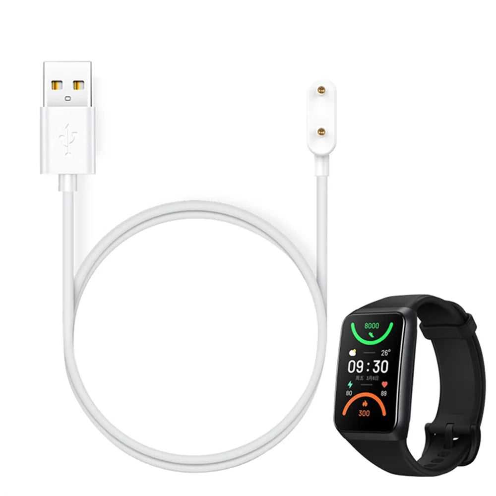 For Oppo Band 2 OBB211 Smart Watch Charger Cord 1m USB Magnetic Charging Cable - White - 3