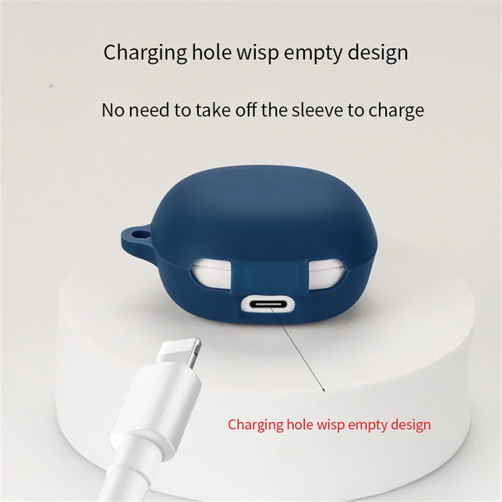 Protective Carrying Case for JBL Compact Earphone Dustproof Protector Charging Box Sleeve Anti-scratch Cover with Buckle - Dark Blue - 4