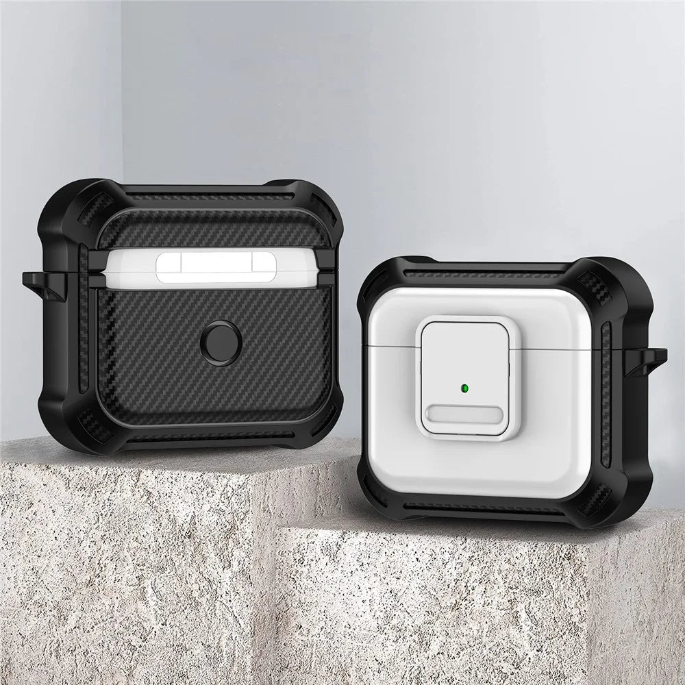 For Apple AirPods 3 Bluetooth-compatible Earphone Drop-proof Cover TPU+PC Protective Case with Pressing Button - White - 2