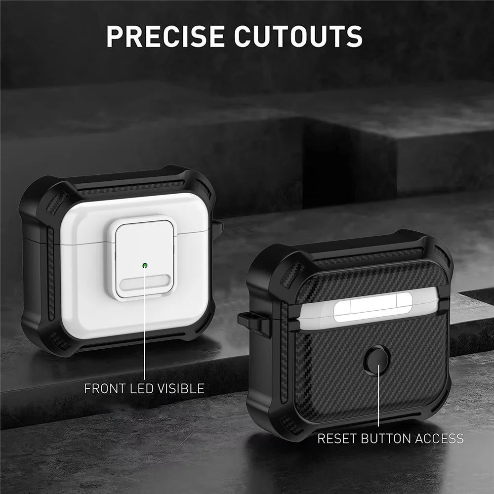 For Apple AirPods 3 Bluetooth-compatible Earphone Drop-proof Cover TPU+PC Protective Case with Pressing Button - White - 6