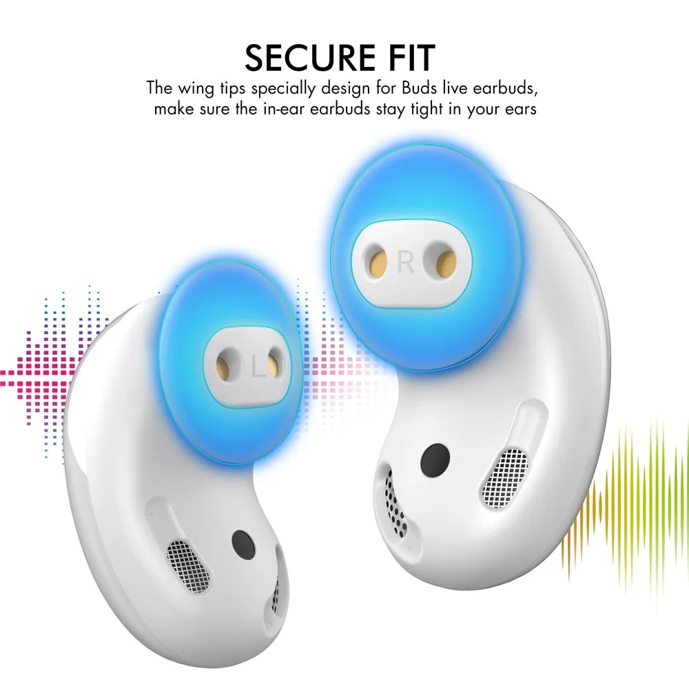 AHASTYLE PT132 For Samsung Galaxy Buds Live 6 Pairs S / M / L Replacement Earbuds Tips Anti-slip Silicone Bluetooth-compatible Earphone Eartips - White - 4