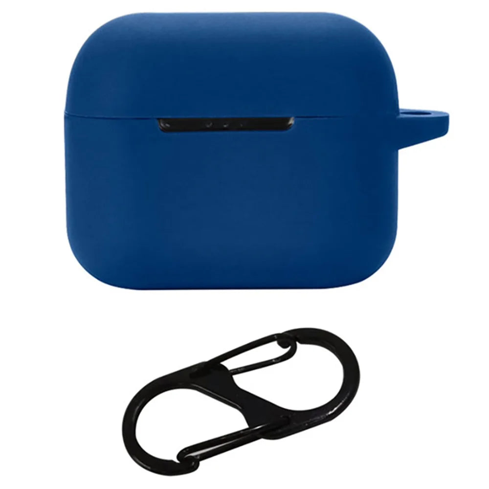 For GLIDiC TW-4000s Earphone Charging Bin Sleeve Cover Silicone Case with Buckle - Dark Blue - 1
