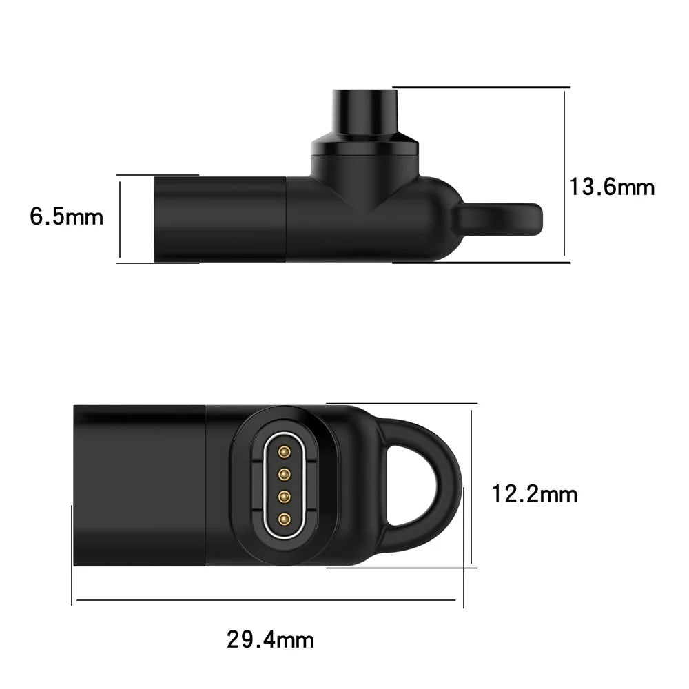 For Garmin Forerunner 265 / 265S / 965 Smart Watch Charging Adapter 8 Pin to Garmin Female Portable Connector - Red - 7