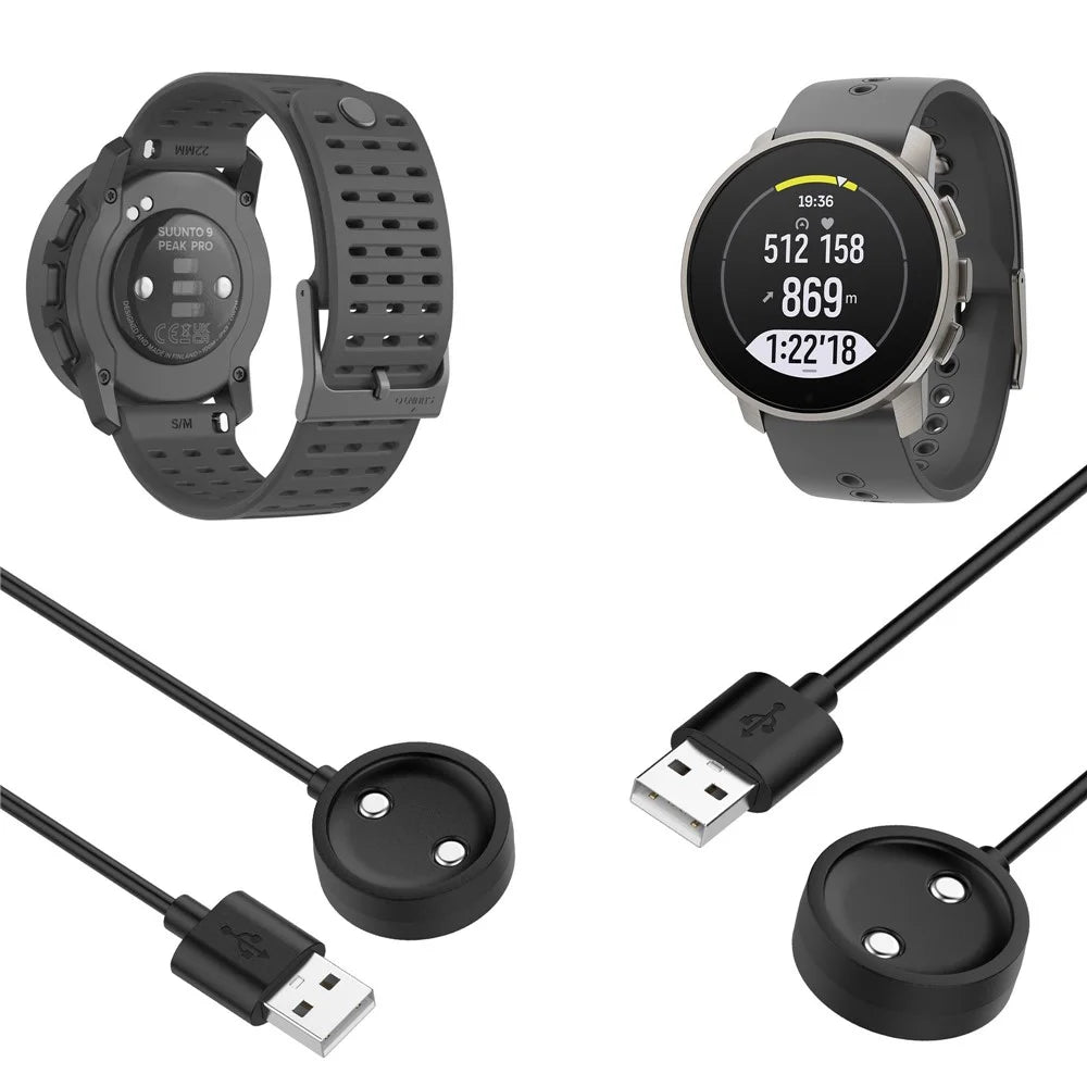 Charging Dock for SUUNTO 9 Peak Pro / Suunto Vertical Smart Watch USB Charger Portable 1m Charging Cable with Magnetic Probe - 2