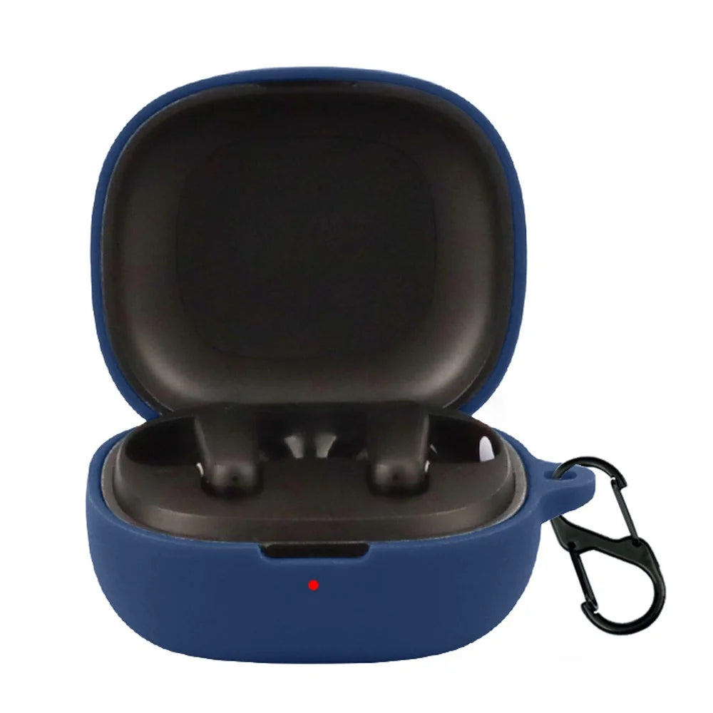 For Anker Soundcore R50i / P20i Anti-scratch Protective Sleeve Bluetooth-compatible Earphone Silicone Case with Buckle - Dark Blue - 2