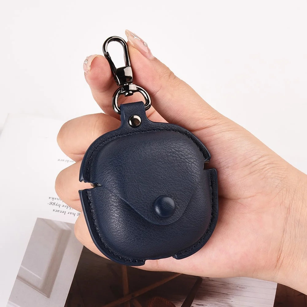 Earphone Case For Samsung Galaxy Buds Pro / Buds Live / Buds Pro 2 PU Leather + PC Earbud Cover with Key Holder - Black - 2