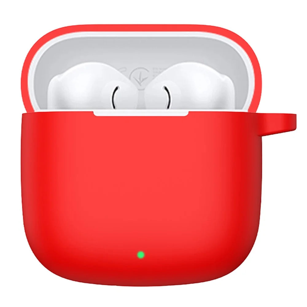 For Huawei FreeBuds SE 2 Charging Bin Sleeve Bluetooth-compatible Earphone Silicone Case Headphone Cover with Buckle - Red - 2