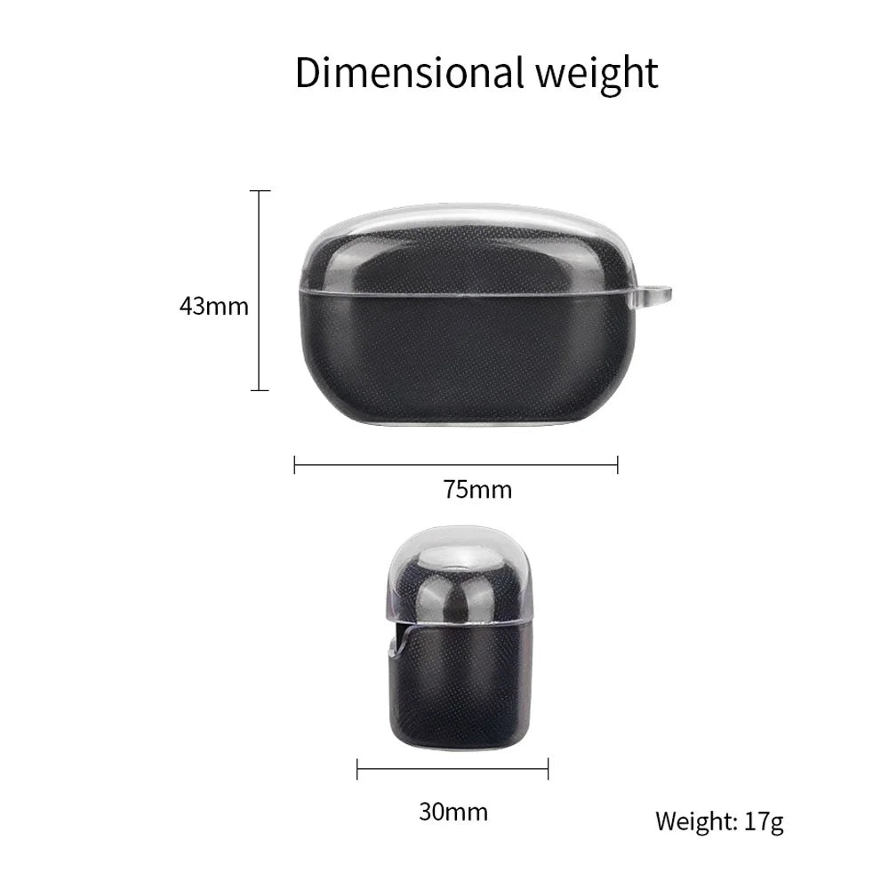 For Sony WF-1000XM5 Charging Bin Sleeve Clear Bluetooth-compatible Earphone TPU Case Cover with Buckle - 7