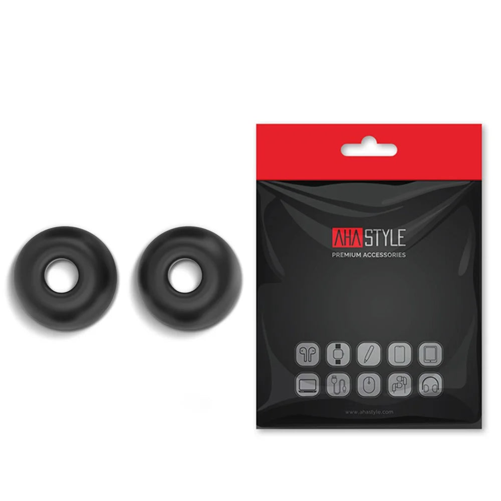 AHASTYLE PT99-2 1 Pair For Apple AirPods Pro 2  /  AirPods Pro Silicone Ear Tips Bluetooth-compatible Earphone Ear Caps Cover, Size M - Black - 7