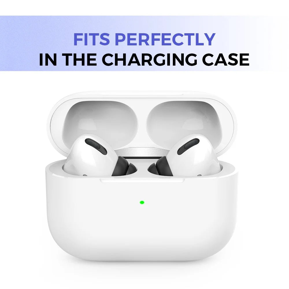 AHASTYLE PT99-2 1 Pair For Apple AirPods Pro 2  /  AirPods Pro Replacement Silicone Ear Tips Bluetooth-compatible Earphone Ear Caps, Size L - Black - 4