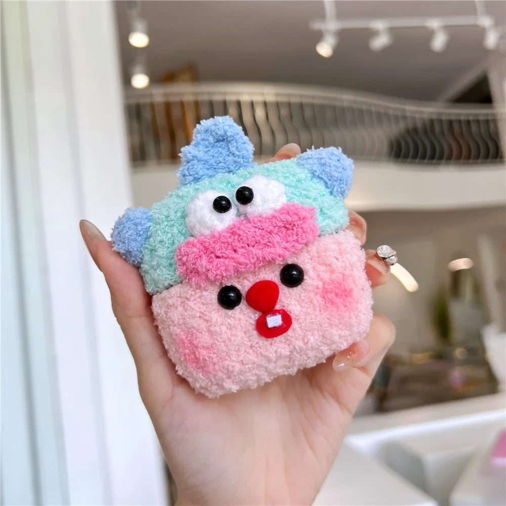 Fluff+TPU Shockproof Case for Apple AirPods 3 Charging Case Cover Bluetooth-compatible Earbuds Protector - 2