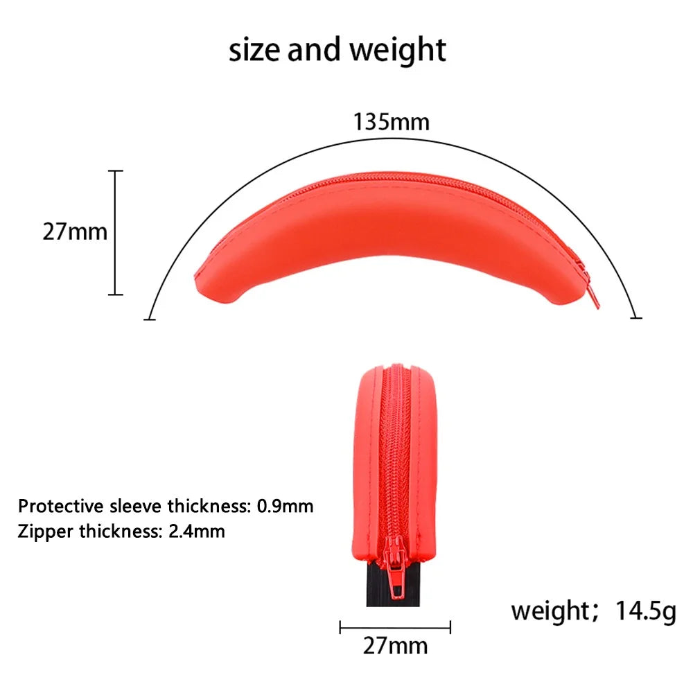 For Sony WH-1000XM3 / XM4 Headphone Head Beam Cover Soft Silicone Protective Head Beam Sleeve - Red - 5