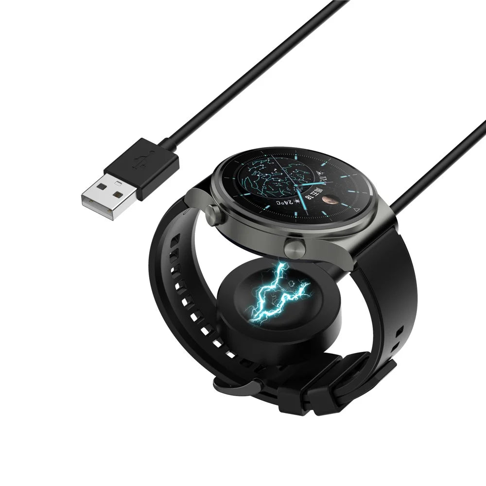 For Huawei Watch GT 4 41mm 46mm / Honor Watch 4 Pro Charger Magnetic Charging Dock Station with 1m Cable - Black - 4