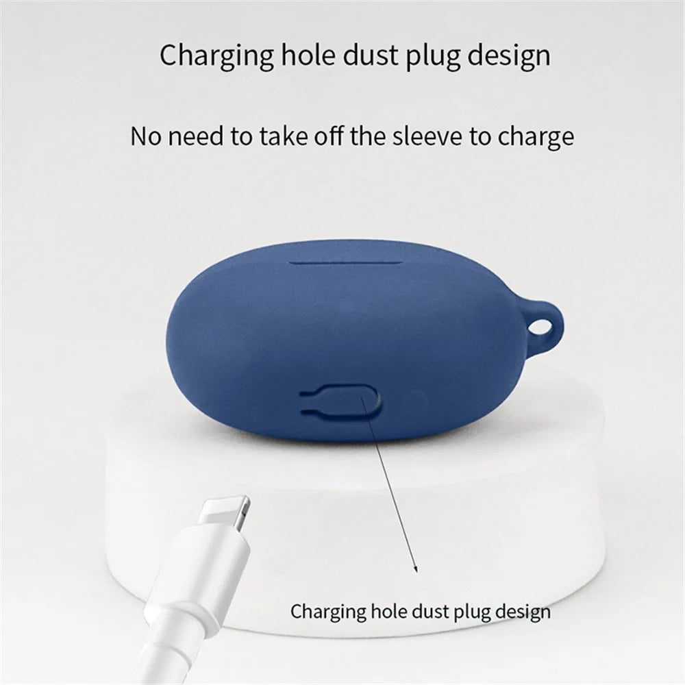 For Honor Wingcloud X5s Pro Bluetooth-compatible Earphone Silicone Case Protective Cover - Dark Blue - 3