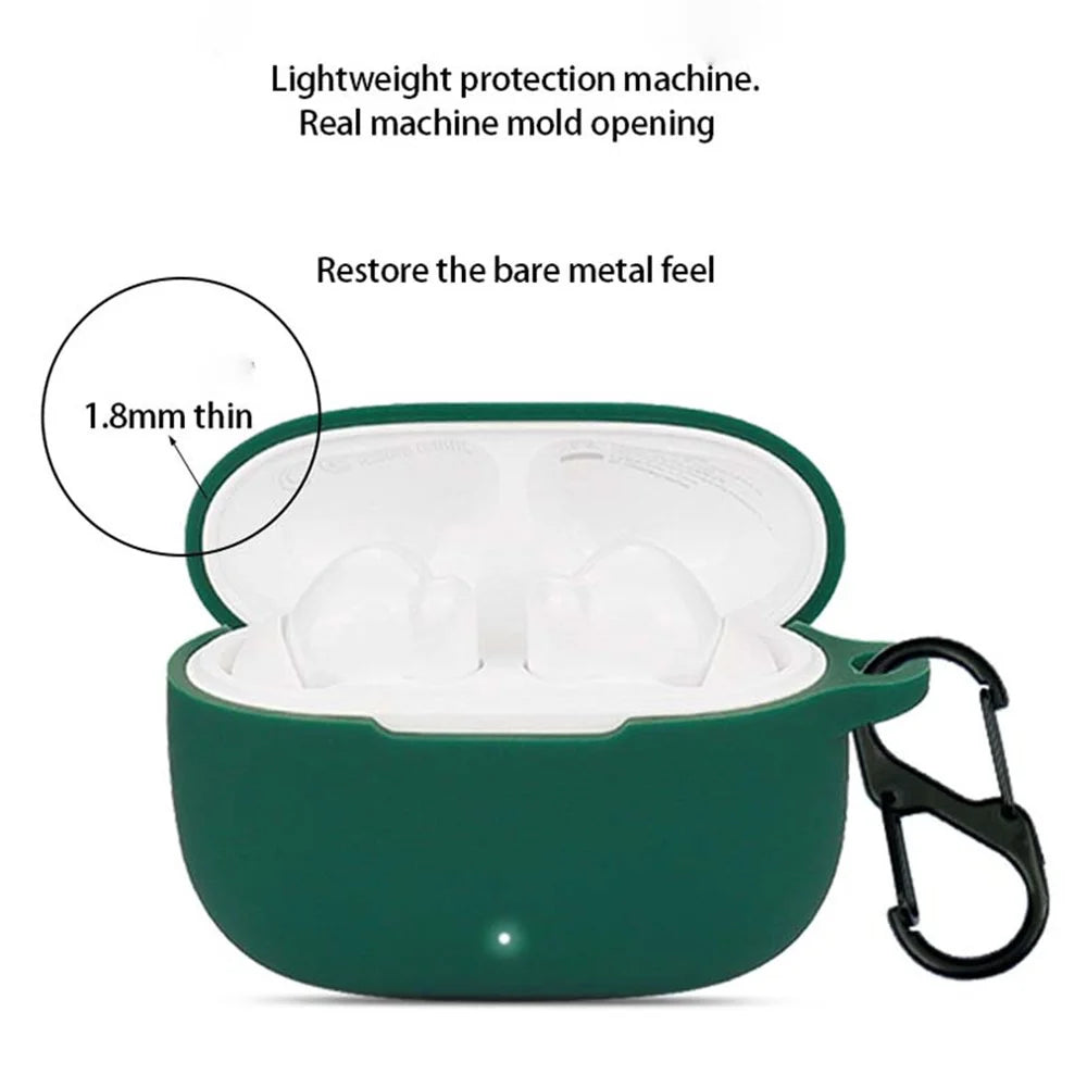 For HONOR LCHSE X5i Shockproof Silicone Case Bluetooth-compatible Headset Sleeve Cover with Buckle - Blackish Green - 4