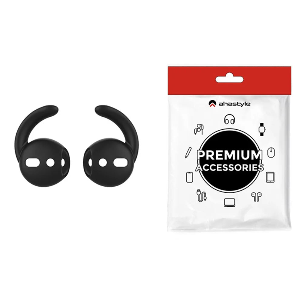 AHASTYLE PT60-3 For Apple AirPods 3 Ear Hooks Silicone Cover Anti-slip Ear Tips, M - Black - 5