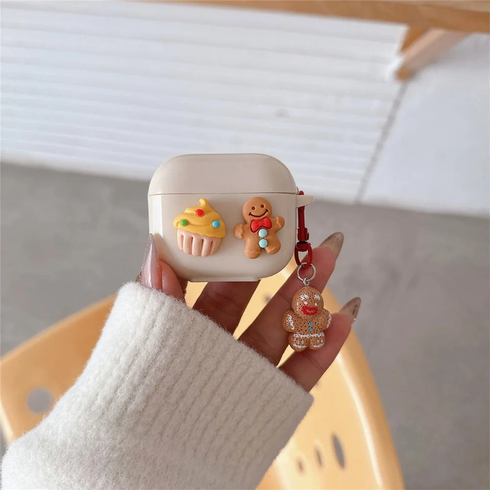 For Apple AirPods 3 TPU Case Cake Cookie Earbud Protection Cover with Pendant - 3