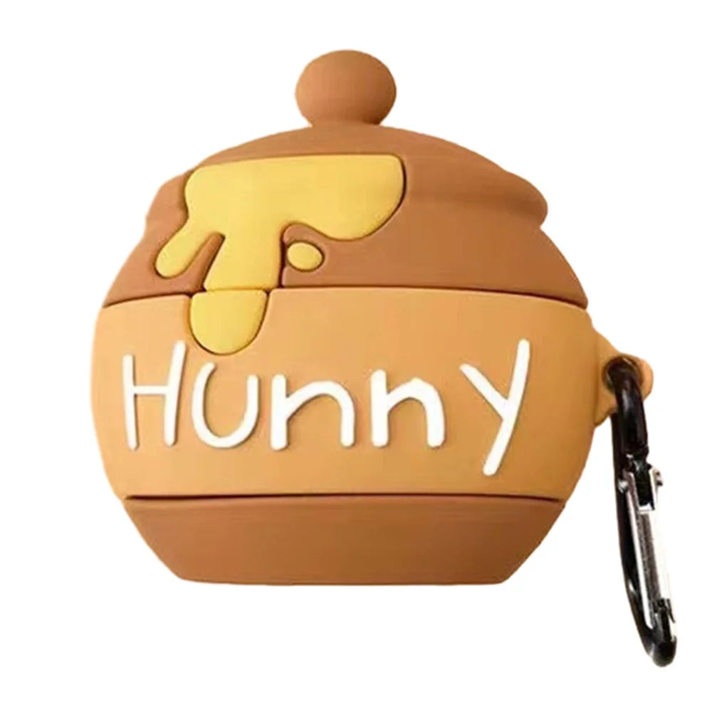 No.2 For Baseus WM01 Earphone Silicone Cover Cute Cartoon Shape Protection Case - Honey Jar - 1